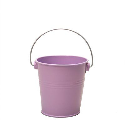 Gracie Oaks Our 5.5" Metal Bucket is a crafter's dream. Use in your home décor for a rustic, colorful accent piece. Or coordinate with your party theme to accent your décor. 6.5" in diameter and 5.5" Tall. Color: Lavender | Gracie Oaks Metal Bucket Set of 12, Metal in Lavender, Size 6.25" L x 6.25" W x 5.5" H | Wayfair | Organization Metal Pail, Metal Bucket, Gracie Oaks, Paint Finishes, Place Settings, Home Décor, Accent Colors, Accent Pieces, Storage Baskets