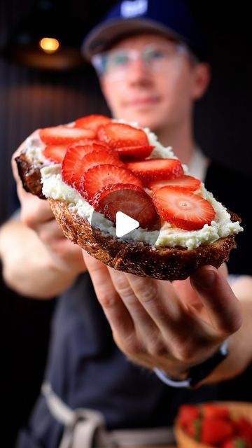 Ryan Carter 🍻 on Instagram: "Vanilla Bean Mascarpone with fresh strawberries on toasted bread.

Mascarpone is a soft and super creamy Italian cheese made from cream. It’s BOMB on its own, but mixed with a little vanilla, cream, and sugar— this goes to a whole other level. Mascarpone is best consumed immediately. However, leftover mascarpone can be stored in the fridge for up to a week. 

INGREDIENTS:
+ 1 C Mascarpone
+ 1 vanilla bean 
+ 1/2 C powdered sugar
+ 1/2 C heavy cream

DIRECTIONS 

+ STEP 1: VANILLA BEAN
Slice the vanilla bean in half (longways) to expose the internal seeds. Carefully scrape out the seeds and add them to a mixing bowl with the remaining ingredients.

+ STEP 2: MIX
Mix the mascarpone, vanilla, sugar, and cream until well combined, then serve.

#vanillamascarpone # Brunch Foods, Toasted Bread, Italian Cheese, Fresh Strawberries, Vanilla Sugar, Vanilla Cream, How To Make Cheese, Cream And Sugar, Fresh Strawberry