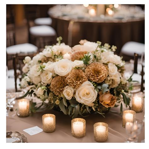 Create the wedding of your dreams with our Traditional Boho Chic Elegance Wedding Flower Package, designed to bring timeless beauty to your special day. Featuring a stunning palette of neutral whites, creams, beige, and soft light brown tones, this package offers an elegant and understated charm that enhances any venue. Whether you're hosting a grand affair or an intimate celebration, this package is crafted to suit your style while providing versatility and sophistication. Choose from three siz Elegant Earth Tone Wedding, Old Money Fall Wedding, Brown And Ivory Wedding, Taupe Wedding Flowers, Fall Flower Wedding, Neutral Whites, Wedding Flower Arrangements Fall, Black Wedding Flowers, Mountain Chic