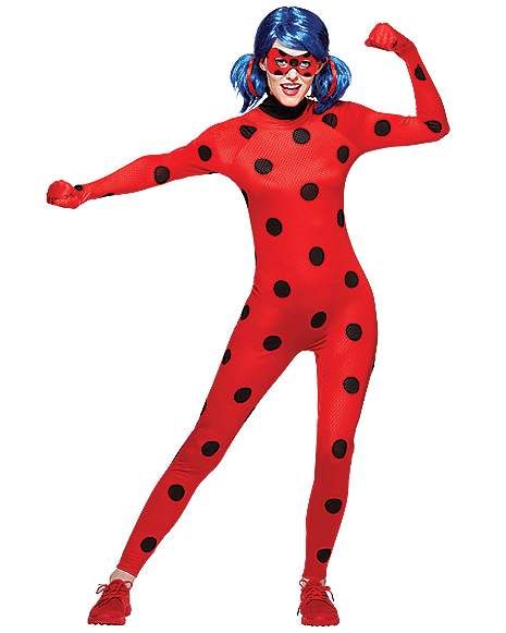 Adult Miraculous Ladybug Catsuit Costume - Spirithalloween.com Miraculous Ladybug Costume, Red Catsuit, Ladybug Outfits, Catsuit Costume, Ladybug Costume, Mermaid Wallpapers, Woman Movie, Group Costumes, Halloween Outfit