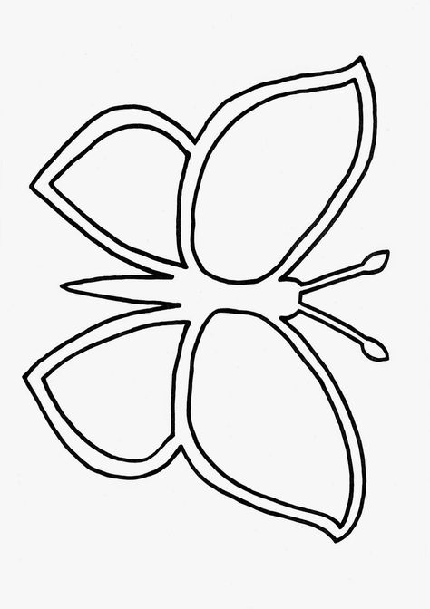 Butterfly Step By Step, Owl Templates, Butterfly Outline, Butterfly Mobile, Butterfly Template, Applique Templates, Spring Crafts For Kids, Heart Template, Leaf Template