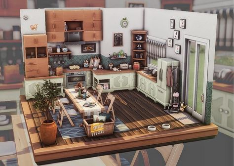 TragicPlumbob on Instagram: “‘Happiness is homemade’ 🥧 . . . . . . . . . . . . . #showusyourbuilds #ts4builds #sims4 #thesims #sims4dollhouse #ts4life #sims4edits…” Sims 4 Tiny House Interior, Sims 4 Large Kitchen Ideas, Sims 4 Cozy House Interior, Aesthetic Sims 4 House Interior, Sims 4 Kitchen Aesthetic, Sims 4 Aesthetic Apartment, Sims 4 Dollhouse, Sims 4 Kitchen Ideas, Large Kitchen Ideas