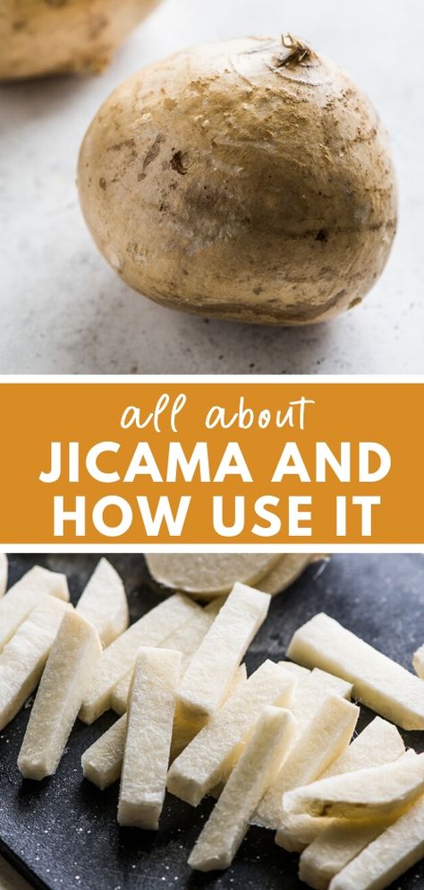 Vegan Jicama Recipes, Recipes For Jicama, Roasted Jicama Recipes, How To Cook Jicama, Cooked Jicama Recipes, How To Eat Jicama, Optavia Jicama Recipes, Jicama Recipes Mexican, Keto Jicama Recipes