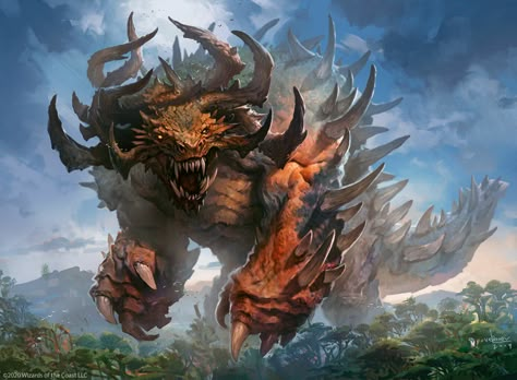 ArtStation - Titanroth Rex, Svetlin Velinov Monster Artwork, Beast Creature, Monster Ideas, Mtg Art, Heroic Fantasy, Creature Artwork, Cool Monsters, Dnd Monsters, Fantasy Beasts