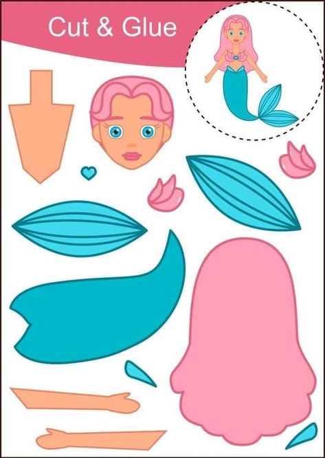 Diy Kids Games, Felt Animal Patterns, Baby Shower Labels, Cut And Glue, Felt Crafts Patterns, Barbie Coloring Pages, Magazine Crafts, Diy Crafts Paper Flowers, Activity For Kids