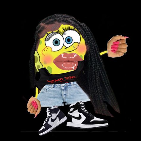 Baddie Spongebob, Sunđer Bob, Baddie Cartoon Aesthetic Pfp, Shrek Funny, Peppa Pig Funny, Spongebob Funny Pictures, Dora Funny, Barbie Funny, Vines Funny Videos