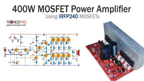 400W MOSFET Amplifier Circuit Diagram using IRFP240 Preamplifier Circuit Diagram, Mosfet Amplifier Circuit, Power Amplifier Circuit Diagram, Amplifier Circuit Diagram, Basic Electronic Circuits, Record Turntable, Mini Amplifier, Power Supply Circuit, Subwoofer Amplifier