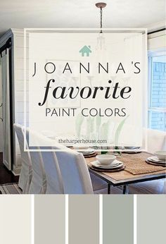 Joanna Gaines' five favorite Fixer Upper paint colors Fixer Upper Paint Colors, Joanna Gaines Paint Colors, Fixer Upper Living Room, Room Wall Colors, Farmhouse Paint Colors, Kitchen Wall Colors, Favorite Paint Colors, Kitchen Paint Colors, Trendy Living Rooms