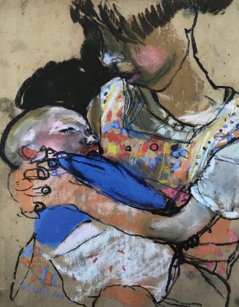 Tender social realism: Joan Eardley, 1921-1963 — Erica Stenkrona Joan Eardly, Glasgow Tenement, Joan Eardley, Social Realism, L'art Du Portrait, Scottish Art, Scottish Artists, Art Et Illustration, Pastel Art