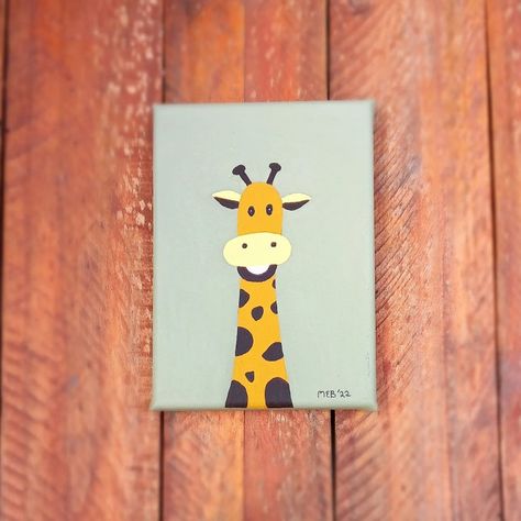 Painting Ideas On Canvas For Nursery, Acrylic Painting Nursery, Diy Nursery Painting Canvases, Acrylic Painting For Nursery, Baby Painting Ideas Canvases, Acrylic Animal Paintings Easy, Baby Room Paintings Canvases, Animal Canvas Paintings Easy, Nursery Paintings Canvas