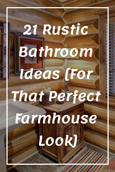 Elevate the ambiance of your home with rustic decor, infusing it with a comforting and inviting atmosphere. Whether you reside in the countryside or amidst the bustling city, this timeless style effortlessly adds warmth to any space. Create a serene sanctuary in your bathroom, turning it into a cozy retreat that embraces you at the beginning and end of each day. Find solace and relaxation surrounded by rustic charm... Country Bathroom Ideas Rustic, Rustic Cottage Bathroom, Cabin Bathroom Decor, Rustic Cabin Bathroom, Rustic Bathroom Cabinet, Rustic Farmhouse Bathroom Decor, Lodge Bathroom, Rustic Bathroom Shower, Rustic Bathroom Ideas