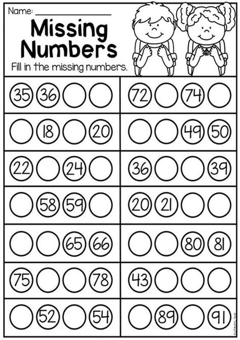 Free & Fun Missing Number Worksheets - Tulamama Missing Number Worksheets, Numbers Worksheet, First Grade Math Worksheets, Numbers Worksheets, First Grade Worksheets, 2nd Grade Math Worksheets, Missing Numbers, 1st Grade Math Worksheets, Kids Math Worksheets