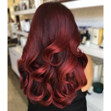 Maroon With a Subtle Faded Balayage Hair Balayage Red, Balayage Red, Burgundy Hair Dye, Cinnamon Hair Colors, Burgundy Hair Color, Maroon Hair, Cinnamon Hair, Dyed Tips, Hair Dye Tips