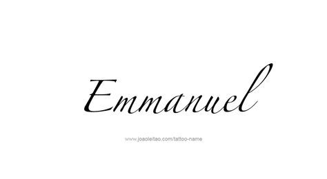 Tattoo Design  Name Emmanuel Emmanuel Tattoo, Tattoo Names, Hebrew Tattoo, Bible Tattoos, Tattoo Design Name, Father Tattoos, Tattoo Wedding Rings, Name Tattoo Designs, Twist Styles