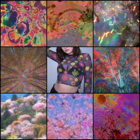 Acid Pixie Aesthetic, Acid Pixie Aesthetic Outfits, Rave Scene Aesthetic, Girly Trippy Aesthetic, Pixie Aesthetic, Different Types Of Aesthetics, Trippy Forest Aesthetic, Common Fears, The Holy Mountain