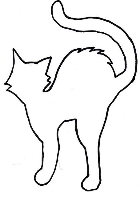 Cat template. Veselý Halloween, Läskig Halloween, Moldes Halloween, Imprimibles Halloween, Cat Template, Cat Outline, Cat Printable, Chat Halloween, Halloween Templates