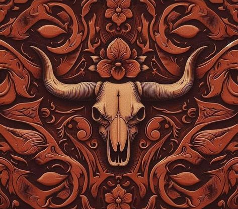 Country Western Wallpaper, Tattoo With Background, Country Western Wallpaper Iphone, Harley Davidson Fabric, Bull Skull Tattoo, Skull Background, Bull Skull Tattoos, Western Wallpaper, Tissue Paper Crafts