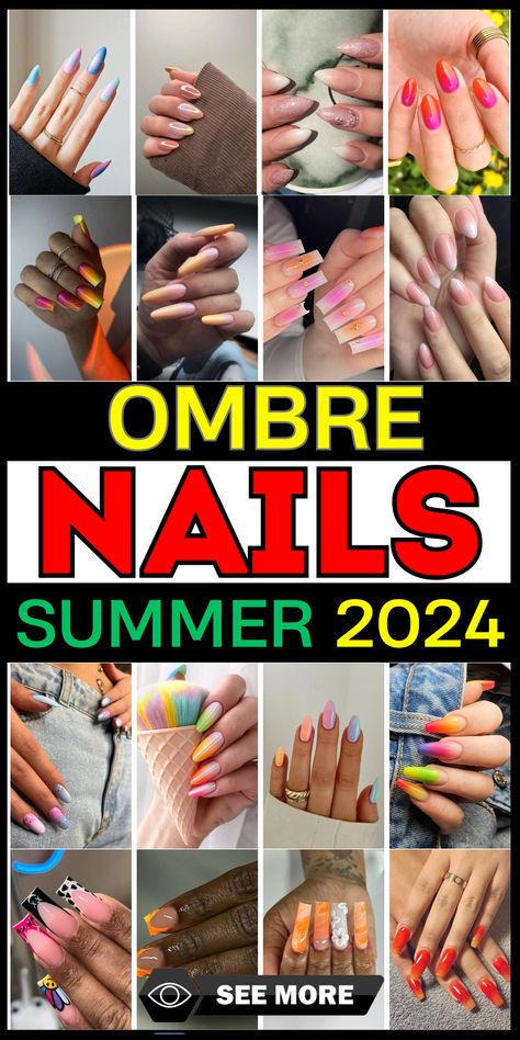 Chic Summer Coffin Nail Ideas: Neon Flair & Floral Elegance Spring Gel Nails Ideas, Nail Colors For Summer, Ring Finger Design, Ombre Nail Colors, April Nails, Golden Nails, Elegant Nail, May Nails, Pink Ombre Nails