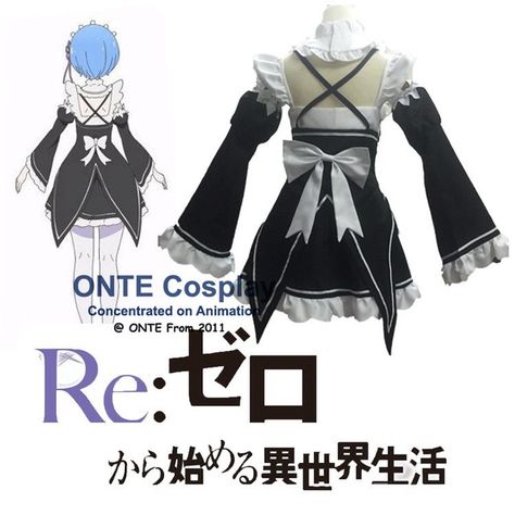 2016 Anime Re:Zero kara Hajimeru Isekai Seikatsu Cosplay Costumes Rem Maid Dress Ram Lovely Uniforms Outfit for Halloween US $67.75 Click link to buy other product http://goo.gl/p8JMyk Outfit For Halloween, 2016 Anime, Maid Dress, Re Zero, Cosplay Ideas, Costume Accessories, Cosplay Costumes, Ram, Halloween