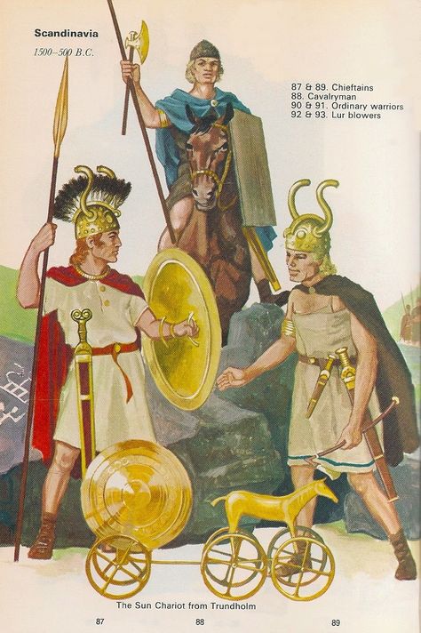 Bronze Age warriors from the Scandinavian region. Nordic Bronze Age Art, Bronze Age Scandinavia, Bronze Age Europe, Bronze Age Aesthetic, Bronze Age Warrior, Nordic Bronze Age, Germanic Culture, Scandinavian Warrior, Protohistory