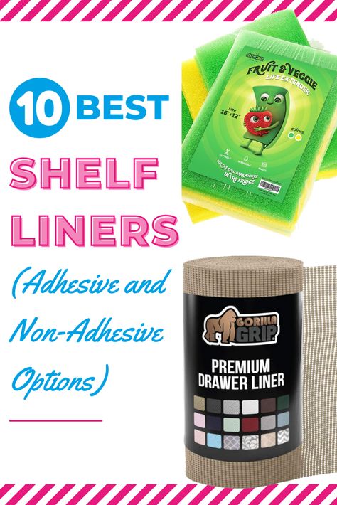 These 10 best shelf liners may or may not have an adhesive component, but they will cling to your shelf, protect it, and beautify it, while you only need to worry about stocking them. Kitchen Shelf Liner, Non Adhesive Shelf Liner, Shelf Liners, Shelf Liner, Shoe Shelf, Kitchen Cleaning, Kids Kitchen, Clean Kitchen, Shelves