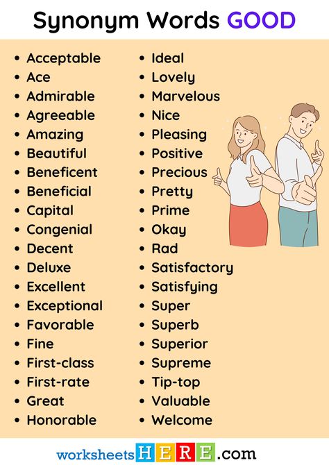 Synonym Words GOOD Vocabulary List PDF Worksheet For Students - WorksheetsHere.com Laugh Synonyms, Synonyms Of Good, Vocabulary List, Good Vocabulary Words, Good Vocabulary, Writing Words, Vocabulary Words, Vocabulary, Writing