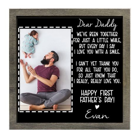 PRICES MAY VARY. Title: NAZENTI Father Gift, Dad Gift, First Father's Day Picture Frame Gifts for 1st Fathers Day from Baby First Fathers Day Gift- Personalized First Father's Day 8x8 inch Wood Sign Frame. Product Type: Categories > Gifts > Gift Sets First Fathers Day Gift Ideas From Baby, Fathers Day From Baby, 1st Fathers Day Gift Ideas, Diy Father's Day Cards, Father Picture, Father Days, 1st Fathers Day, Fathers Day Pictures, 1st Fathers Day Gifts