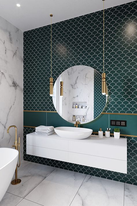 Tiled Bathrooms, Latest Interior Design Trends, Bathroom Inspiration Modern, Luxury Tile, Bad Inspiration, Bathroom Design Inspiration, Bathroom Tile Designs, Bathroom Design Decor, Tiles Design