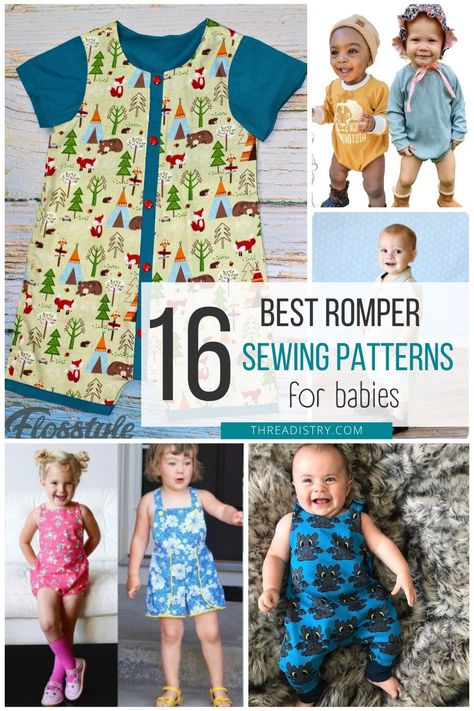 Gorgeous Baby Romper Sewing Patterns for boys and girls Sewing Patterns For Boys, Boys Romper Pattern, Baby Jumpsuit Pattern, Baby Romper Pattern Free, Baby Romper Sewing Pattern, Romper Sewing Pattern, Baby Romper Pattern, Toddler Overalls, Beginner Sewing Patterns