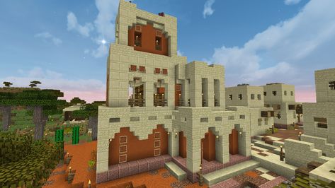 Minecraft Sandstone, Minecraft Biomes, Minecraft Bedroom Ideas, Minecraft Temple, Minecraft Desert, City Minecraft, Minecraft P, Minecraft Houses Interior, Minecraft City Buildings