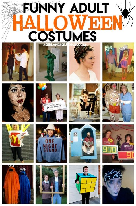 Funny Halloween Costumes for Adults that you can DIY - A girl and a glue gun Diy Adult Halloween Costumes, Funny Adult Costumes, Halloween Costumes For Adults, Meme Costume, Halloween School Treats, Costumes For Adults, Halloween Costumes Ideas, Funny Costume, Cheap Halloween Costumes