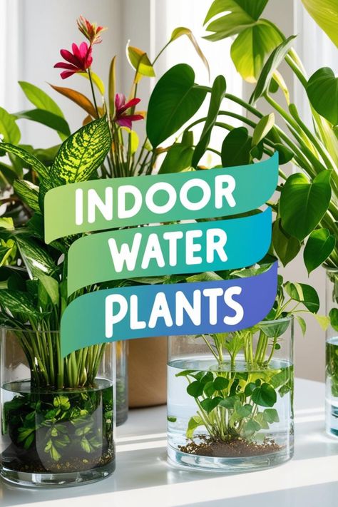 Looking for easy-to-care-for indoor plants? Check out these amazing indoor plants that grow in water! These top plants require minimal upkeep while adding lush greenery to your home. Whether you’re a seasoned plant lover or a beginner, these water-based beauties are perfect for any indoor space. #IndoorPlants #WaterBasedPlants #HouseplantsInWater #WaterLovingPlants #PlantCare #HomeDecorPlants #PlantParent #EasyPlants Herbs You Can Grow In Water All Year, Water Growing Plants, Hydroponic House Plants Ideas, Plants That Can Grow In Water, Aquatic Plants Indoor Water Garden, Plants That Grow In Water, Plants That Can Live In Water, Plants In Water Vase, Plants That Grow In Water Indoor