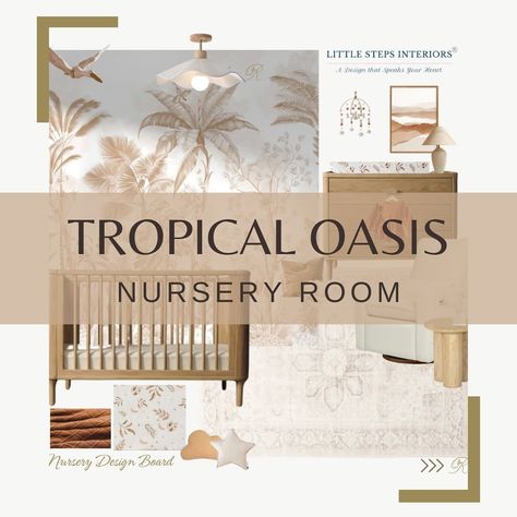 🌴 What do you think of this ivory toned nursery that’s a warm and welcoming tropical oasis, feels organic and grounded, yet utterly playful? Share your thoughts below! 🌟💭 Introducing the latest inspiration board: “Tropical Oasis” adding a modern twist to the classic charm, with a neutral colour palette that soothes and inspires in ivory, cream, griege, and bright tan. 🌴 Need help on a project? Let’s collaborate and create a magical space together! 👩‍🎨 Designed by @littlestepsinteriors #... Neutral Boy Nursery, Tropical Oasis, Concept Board, Inspiration Boards, Neutral Colour Palette, Inspiration Board, Boy Nursery, Tropical Plants, Colour Palette