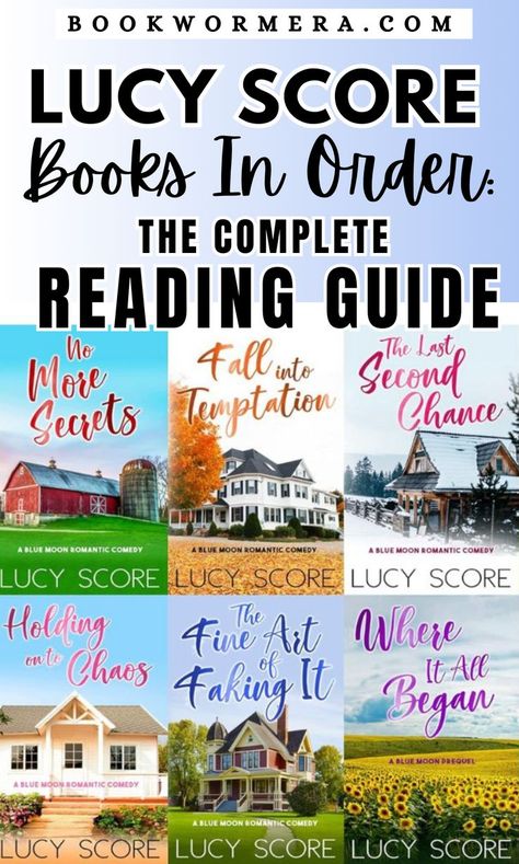 Lucy Score Books In Order, Lucy Score Books, Lucy Score, Reading Guide, Contemporary Romance Novels, Book Blogger, Contemporary Romances, Romantic Comedy, Book Reviews