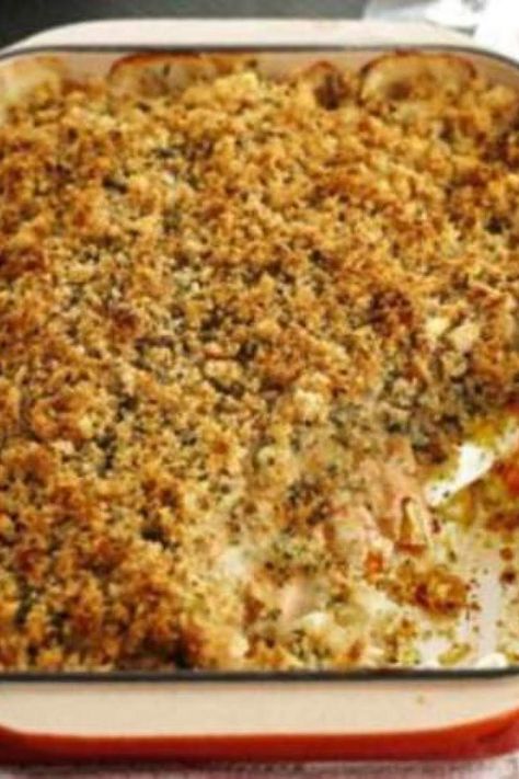 Tasty White Fish Crumble Casserole Fish Bake Casserole, White Fish Casserole Recipes, Fish Casserole Recipes, Fish Casserole, Crumb Recipe, Just A Pinch Recipes, Baked Casserole, White Fish, Just A Pinch