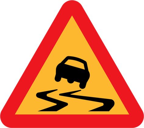 Slippery Road Vector Sign Traffic Symbols, Road Vector, Traffic Signs, St Helens, Road Safety, Personal Injury, Road Signs, Novelty Sign, Clip Art