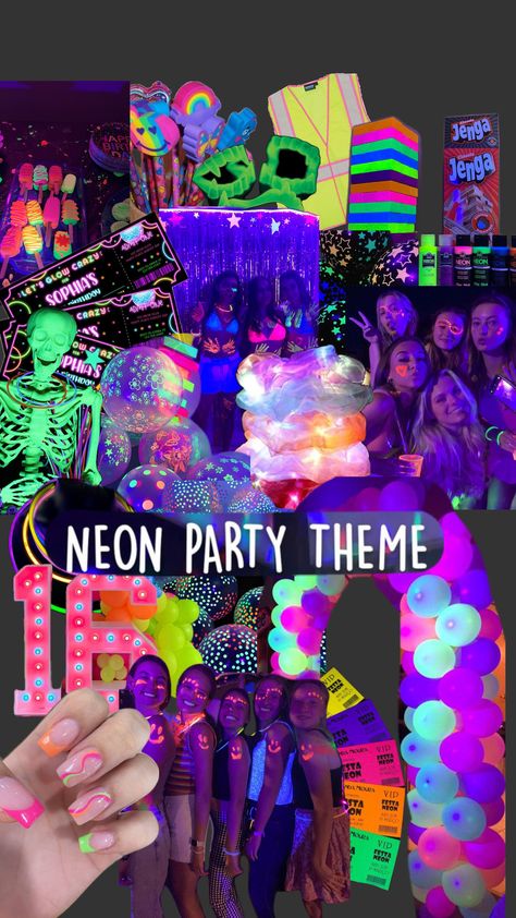 Glow Bar Party Ideas, Neon Party Themes, Neon Birthday Party, Glow Birthday Party, Girly Bracelets, Glow Birthday, Neon Birthday, Birthday Inspo