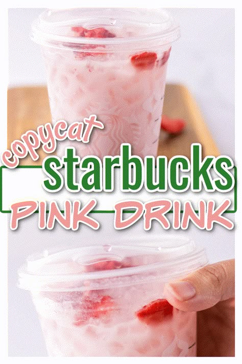 Copycat Starbucks Pink Drink - Life With The Crust Cut Off Strawberry Pink Drink Starbucks, Punk Drink Starbucks Recipe, How To Make The Pink Drink Starbucks, How To Make Pink Drink, How To Make A Pink Drink From Starbucks, Copycat Pink Drink Starbucks, Homemade Pink Drink Starbucks, Diy Pink Drink Starbucks, At Home Pink Drink