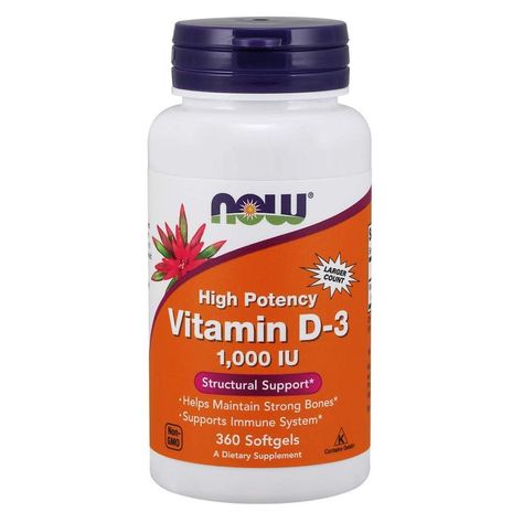 NOW Supplements, Vitamin D-3 1,000 IU, High Potency, Structural Support*, 360 Softgels Vitamin D Deficiency Symptoms, Fat Burning Pills, Vitamin D Supplement, Vitamin D Deficiency, Speed Up Metabolism, Fiber Rich Foods, Now Foods, Vitamin D3, Vitamin Supplements