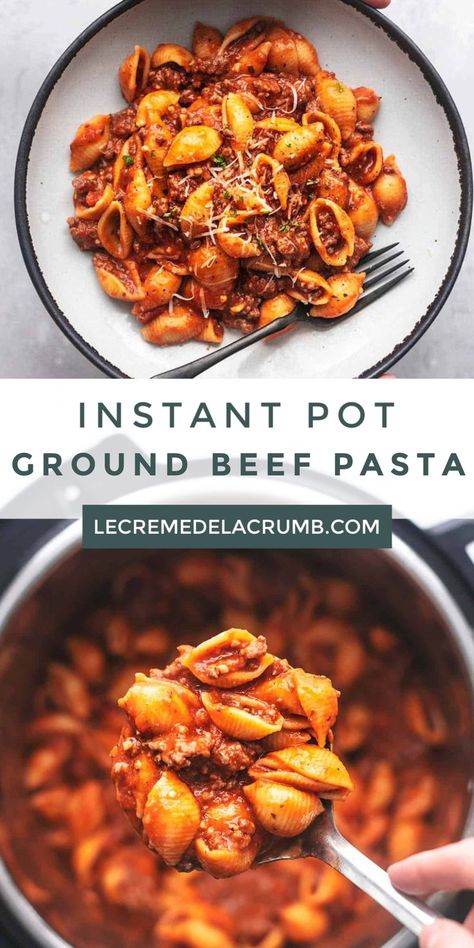 Pressure Cooker Recipes Pasta, Instant Pot Ground Beef, Pressure Cooker Pasta, Ground Beef Pasta Recipes, Beef Pasta Recipes, Instant Pot Pasta Recipe, Ground Beef Pasta, Beef Pasta, Healthy Instant Pot Recipes