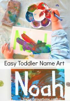 Toddler Arts And Crafts, Easy Toddler, Daycare Activities, Daycare Crafts, Toddler Art, Toddler Fun, Preschool Art, Craft Activities For Kids, Name Art