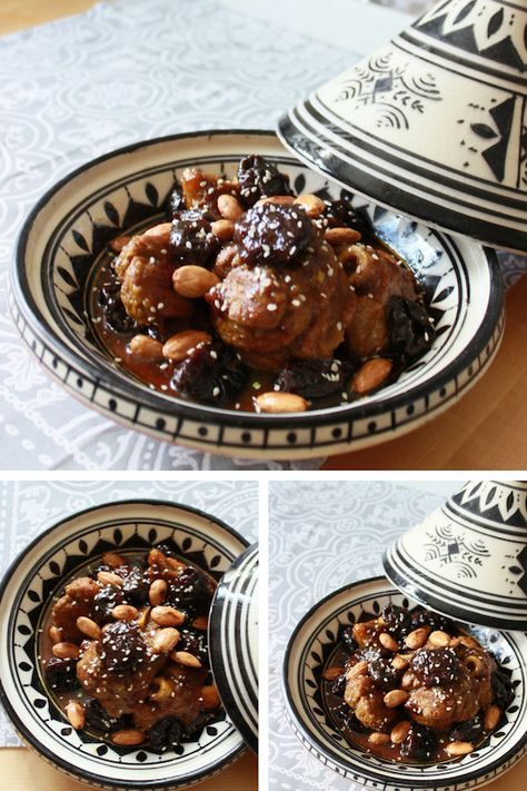 Beef And Prunes Tagine Prunes Recipes, Beef Tagine, Tajin Recipes, Moroccan Beef, Tagine Cooking, Prune Recipes, Dried Prunes, Moroccan Recipes, Grilled Lamb Chops