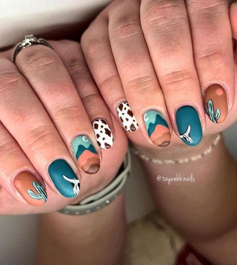 Western Nail Ideas, Country Girl Nails, Cowgirl Nails, Western Nail Art, Country Acrylic Nails, Nail Art Designs 2023, Rodeo Nails, Cowboy Nails, Rodeo Chic