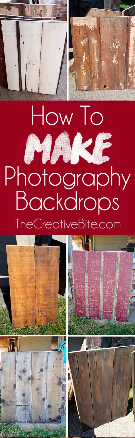 Learn How to Make DIY Wooden Photography Backdrops for your food or product photos. These dual sided photography backgrounds are an affordable option made from salvaged barn wood that look beautiful and resist stains. #Photography #Backdrop Diy Photography Backdrops, Wood Backdrop Photography, Diy Fotokabine, Diy Photo Props, Diy Backdrops, Diy Photography Props, Photography Backdrops Diy, Photo Props Diy, Food Photography Background