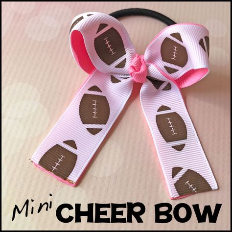 Grosgrain Ribbon Bows Diy, Cheer Bow Tutorial, Cheer Bow Holder, Cheer Bows Diy, Cheerleading Hair Bows, Cheer Ribbon, Hair Accessories Tutorial, Cheer Hair Bows, Cheerleading Bows