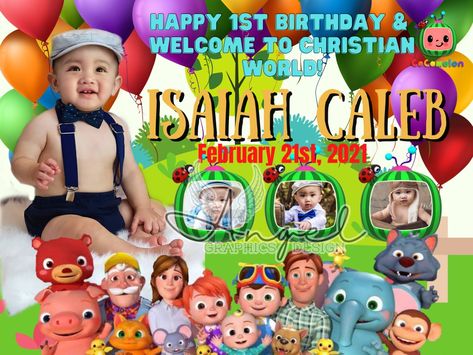 Cocomelon Tarpaulin Template, Cocomelon Tarpaulin, Tarpaulin Design Layout, Happy Birthday Layout, Cocomelon Happy Birthday, Tarpaulin Layout, Birthday Tarpaulin, Birthday Tarpaulin Design, Birthday Layout