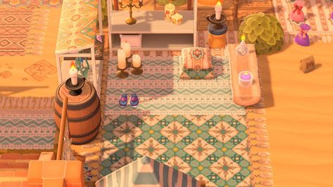 Acnh Candle Shop, Acnh Builds, Dream Address, Moroccan Theme, Acnh Inspo, Desert Island, Candle Shop, Animal Crossing, Morocco