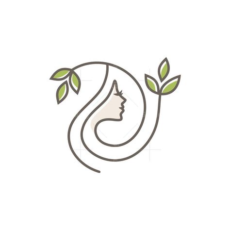 Nature Beauty Woman Logo for sale. Elegant and unique feminine Nature Beauty Woman Logo. Herb Logo, Flame Hair, Feminine Nature, Peace Logo, Logo Nature, Logo Hair, Nature Peace, Cup Logo, Woman Logo