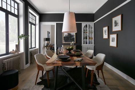 Color of the Month: Broadway - Colorfully BEHR Grey Paint Living Room, Moody Paint, Best Blue Paint Colors, Valspar Paint Colors, Brown Paint Colors, Blue Gray Paint Colors, Office Paint Colors, Behr Colors, Color Of The Month