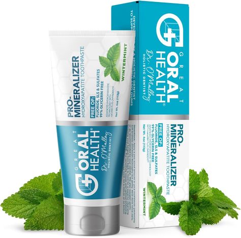 Pro Mineralizer Toothpaste: Dentist Formulated Remineralizing Nano hydroxyapatite Toothpaste Flouride-Free, Anti Cavity Xylitol Toothpaste, Enamel Support Sensitive Teeth Toothpaste – Wintermint Hydroxyapatite Toothpaste, Remineralizing Toothpaste, Sensitive Teeth, Tooth Decay, Oral Health, Oral Care, Cavities, Active Ingredient, Toothpaste